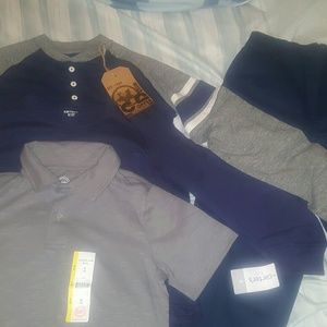 Boys winter T-shirts and pant bundle for size 8